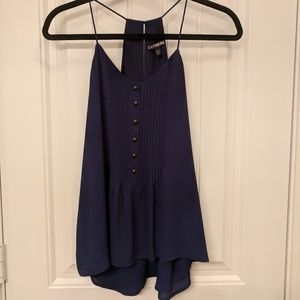 Express cami top with buttons and pleats